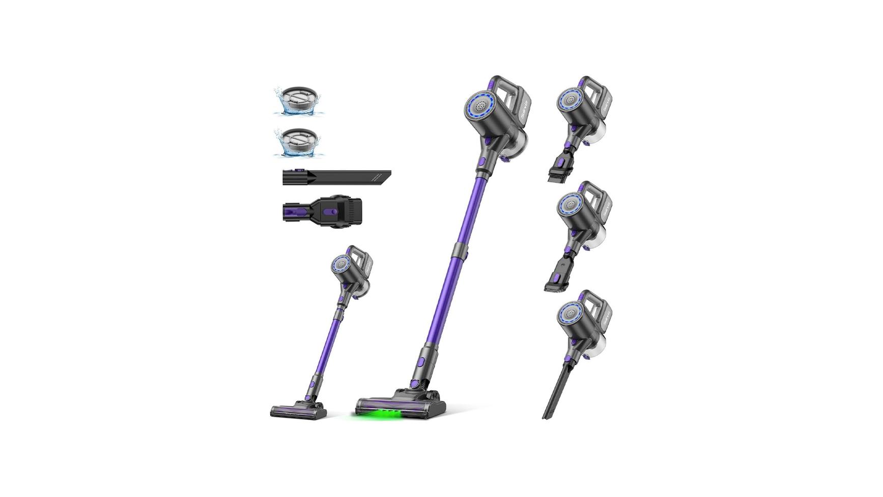Cordless Vacuum Cleaner, 40KPA 500W Green LED Light – Unbias