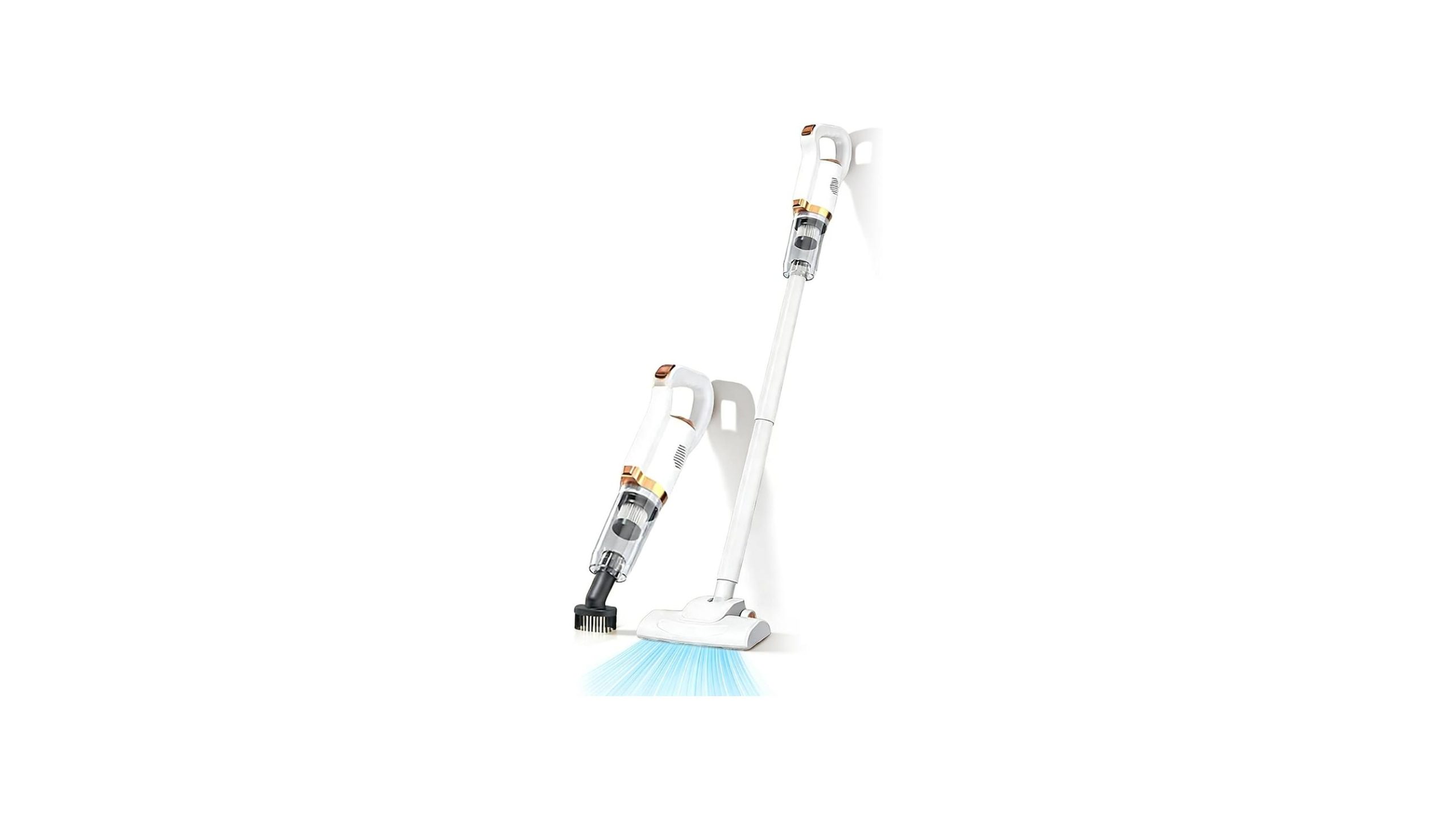 Powerful Cordless Vacuum Cleaner, Quiet Rechargeable Stick V