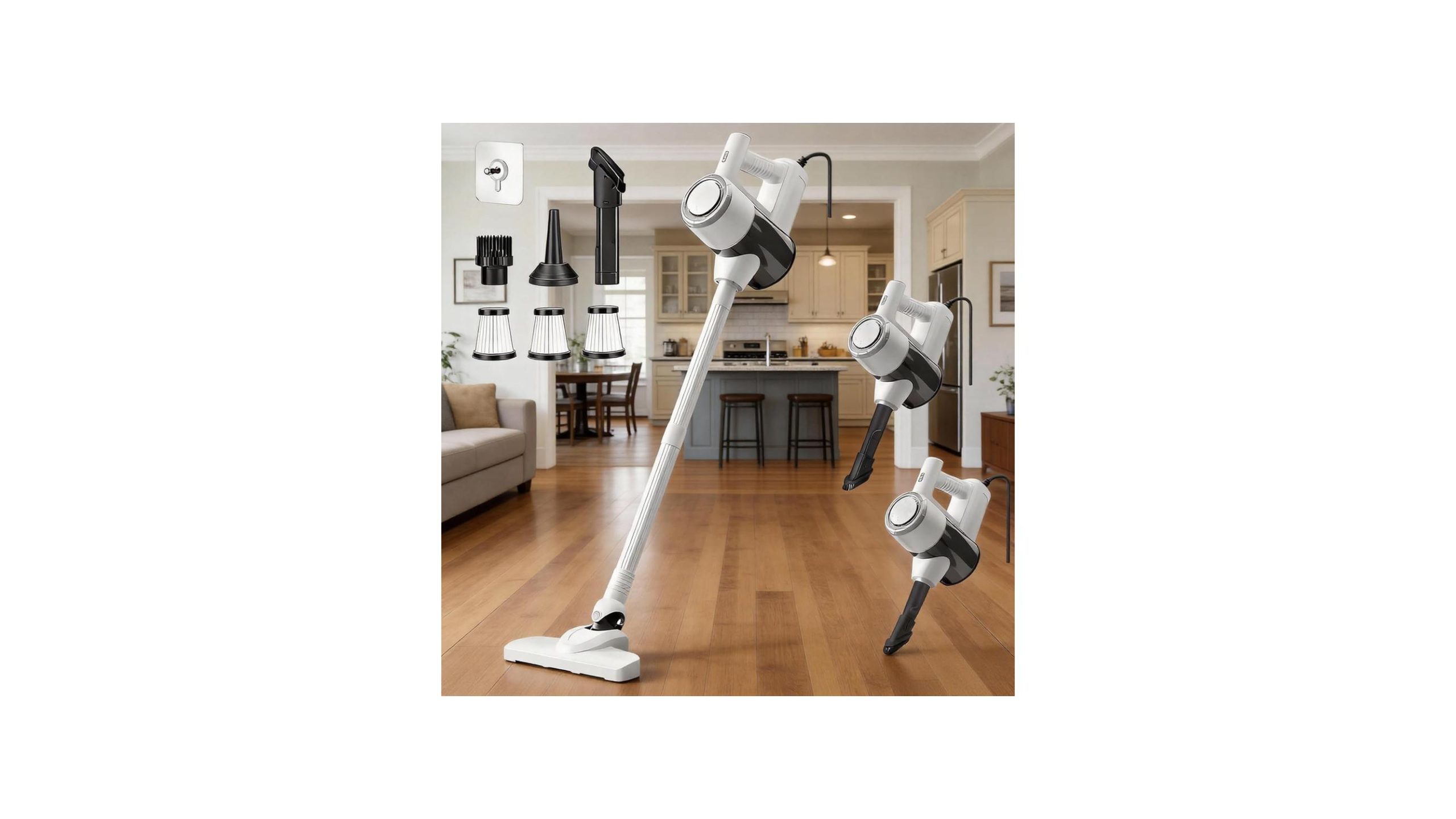 Corded Stick Vacuum Cleaner, Hardwood Floor Vacuum, 600W – H