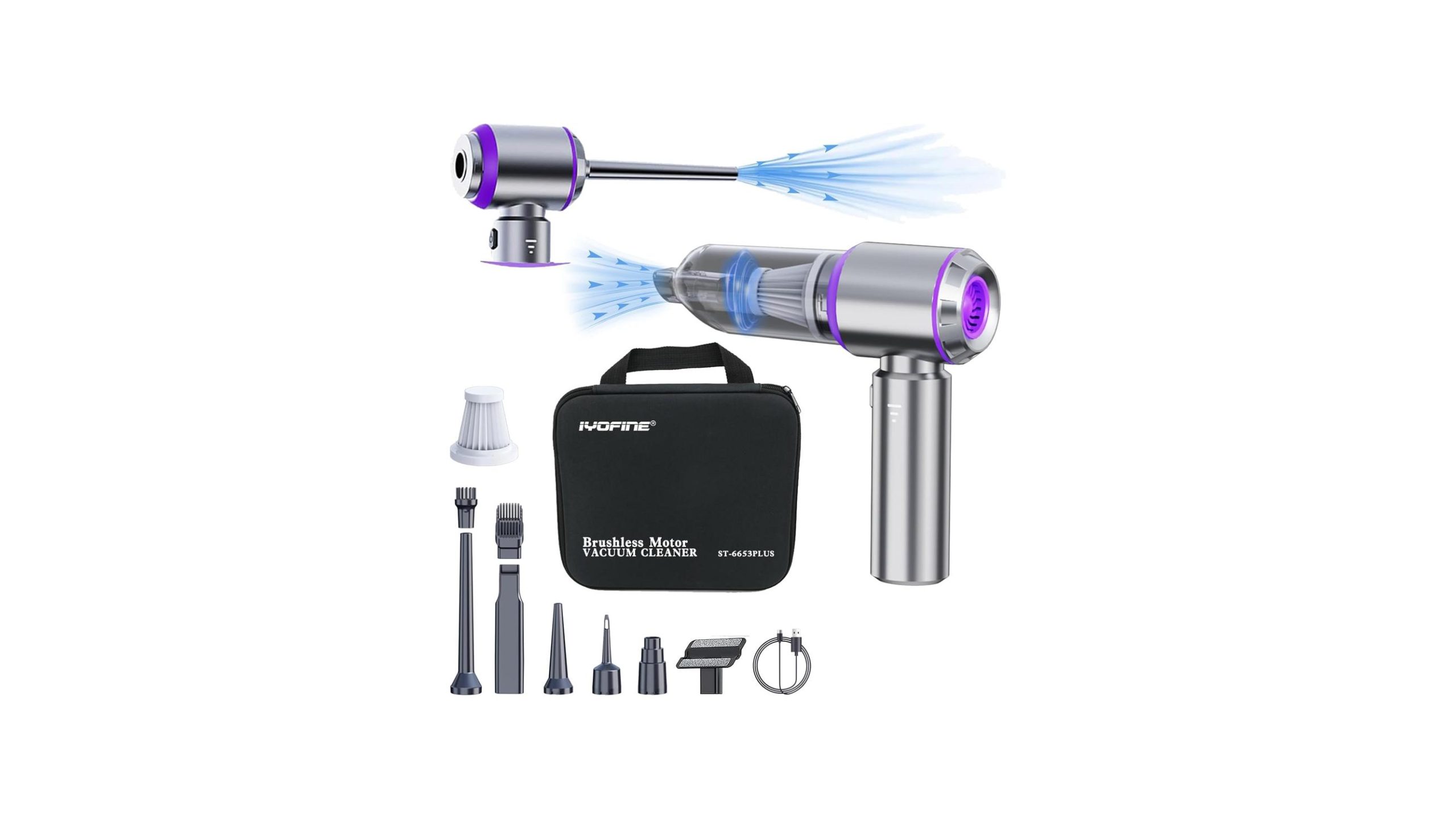 Vacuum/Air Duster Super Power Mini Car Vacuum Cleaner – In-D