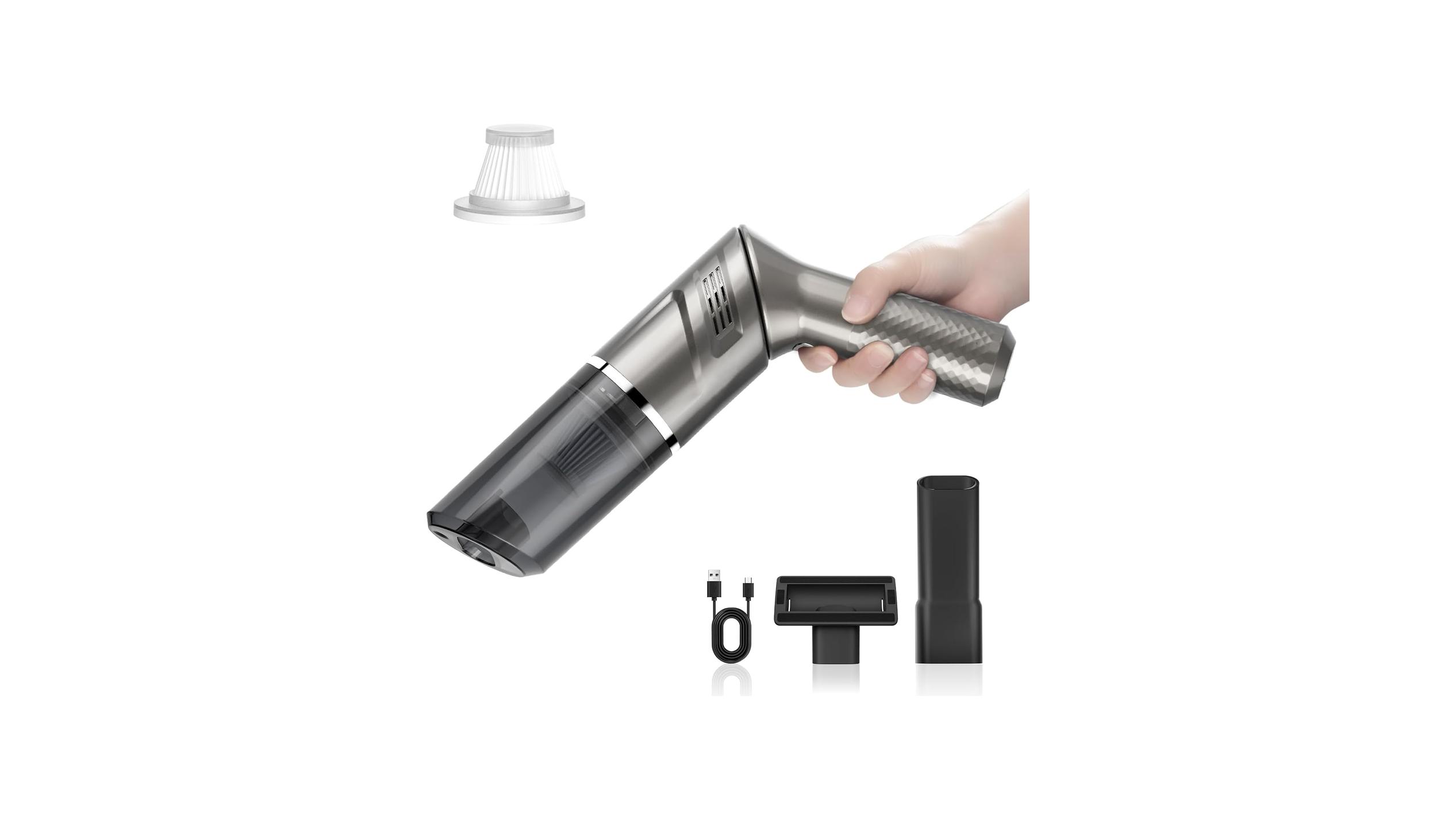 Cordless Car Vacuum Cleaner,Portable Handheld Vacuum 90° Adj