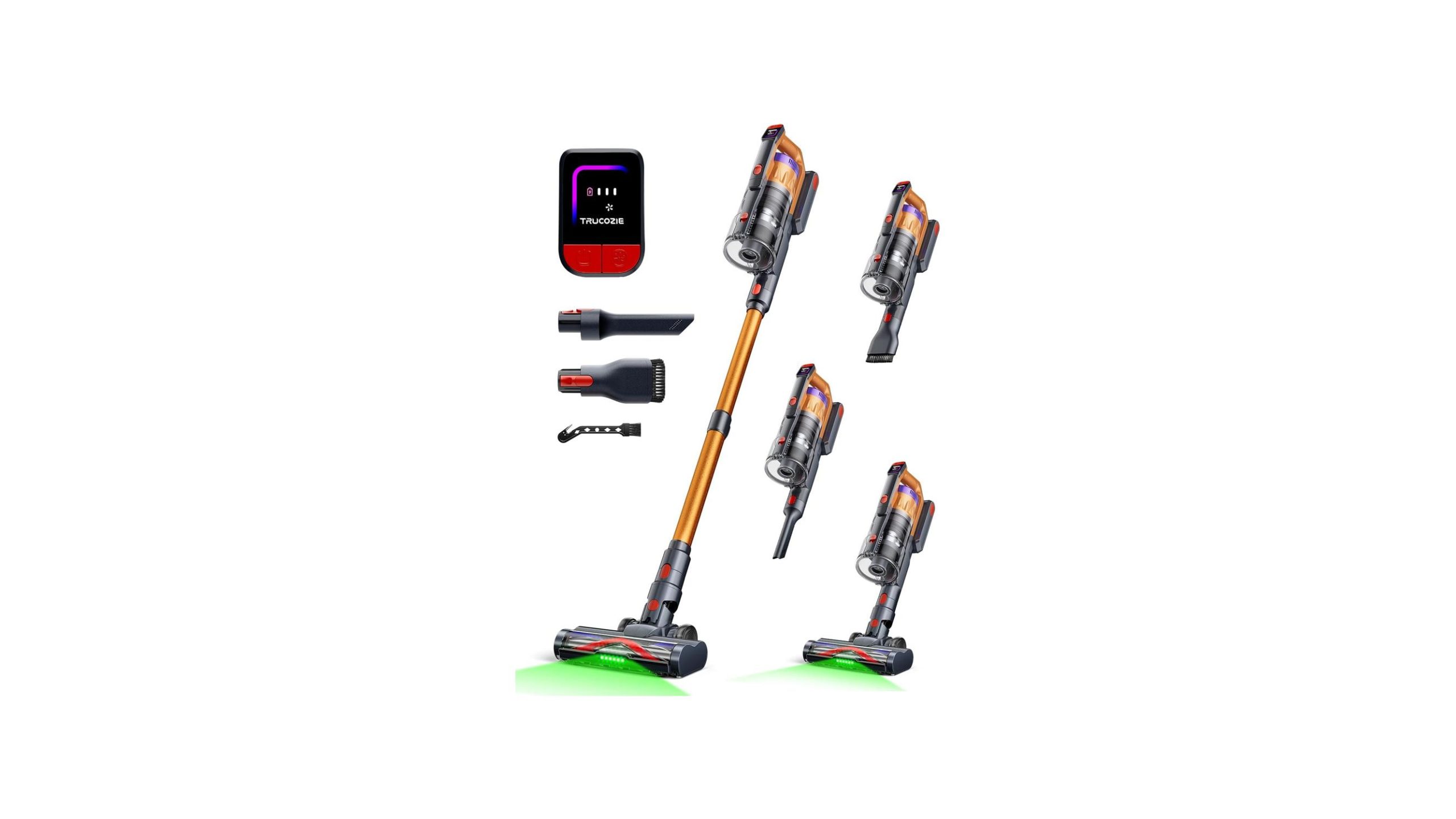 Cordless Vacuum Cleaner Home, Upgraded 60Kpa Powerful Suctio