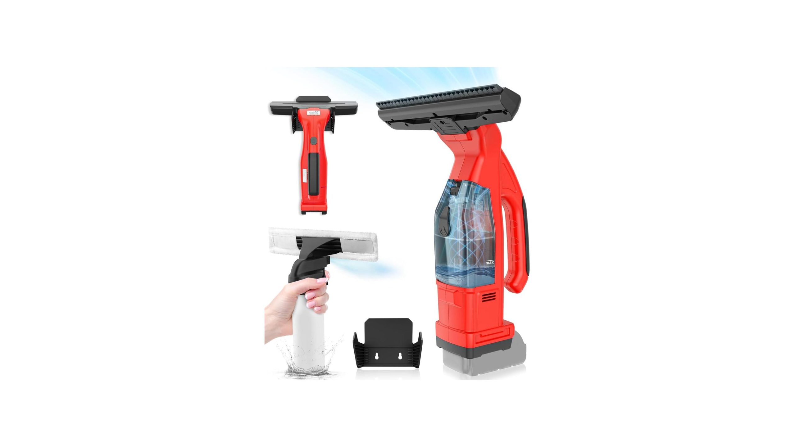 Window Vacuum Squeegee Cordless Compatible for Milwaukee 18V