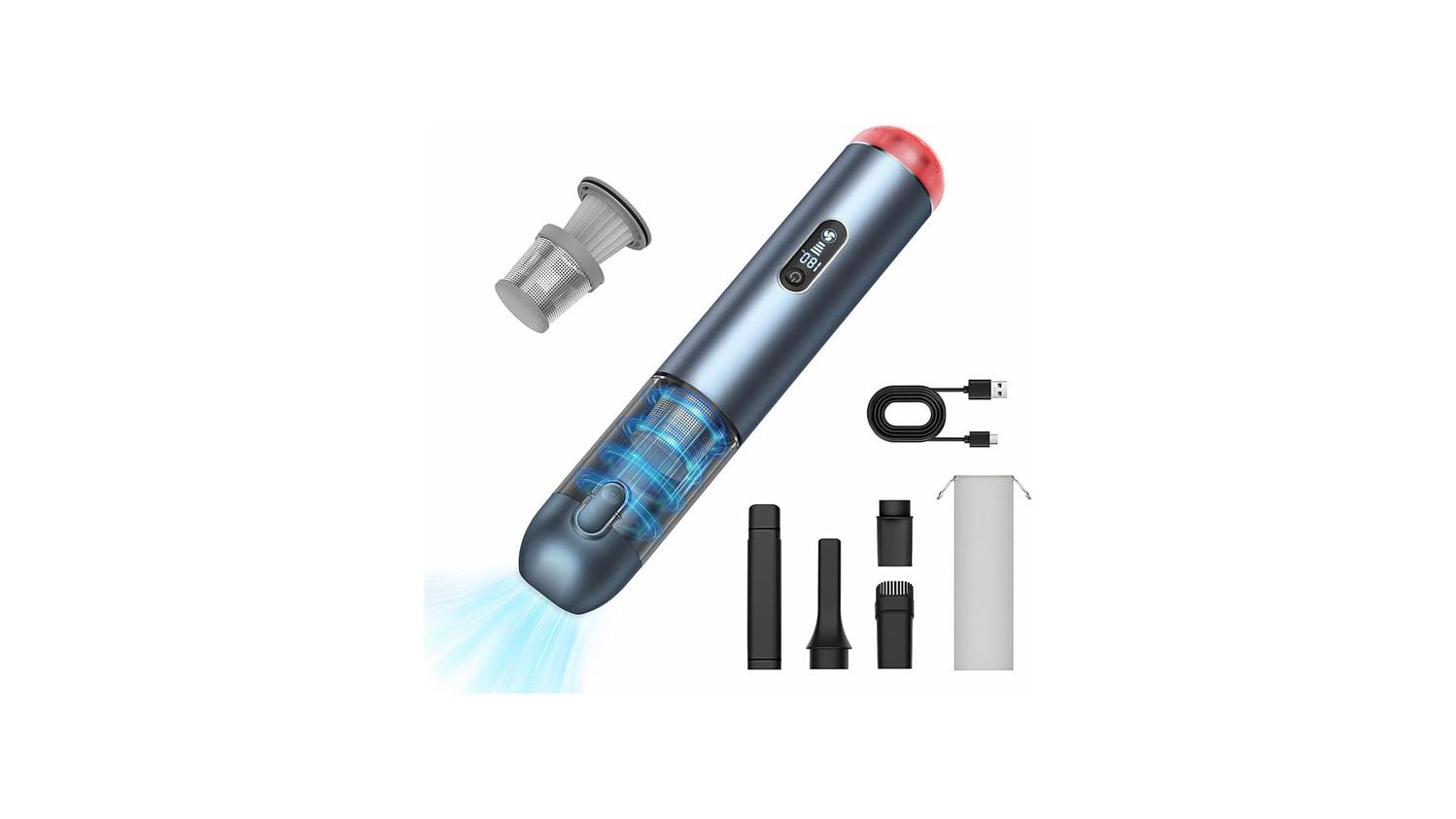 Handheld Vacuum Cordless, Powerful 18Kpa Car Vacuum Brushles