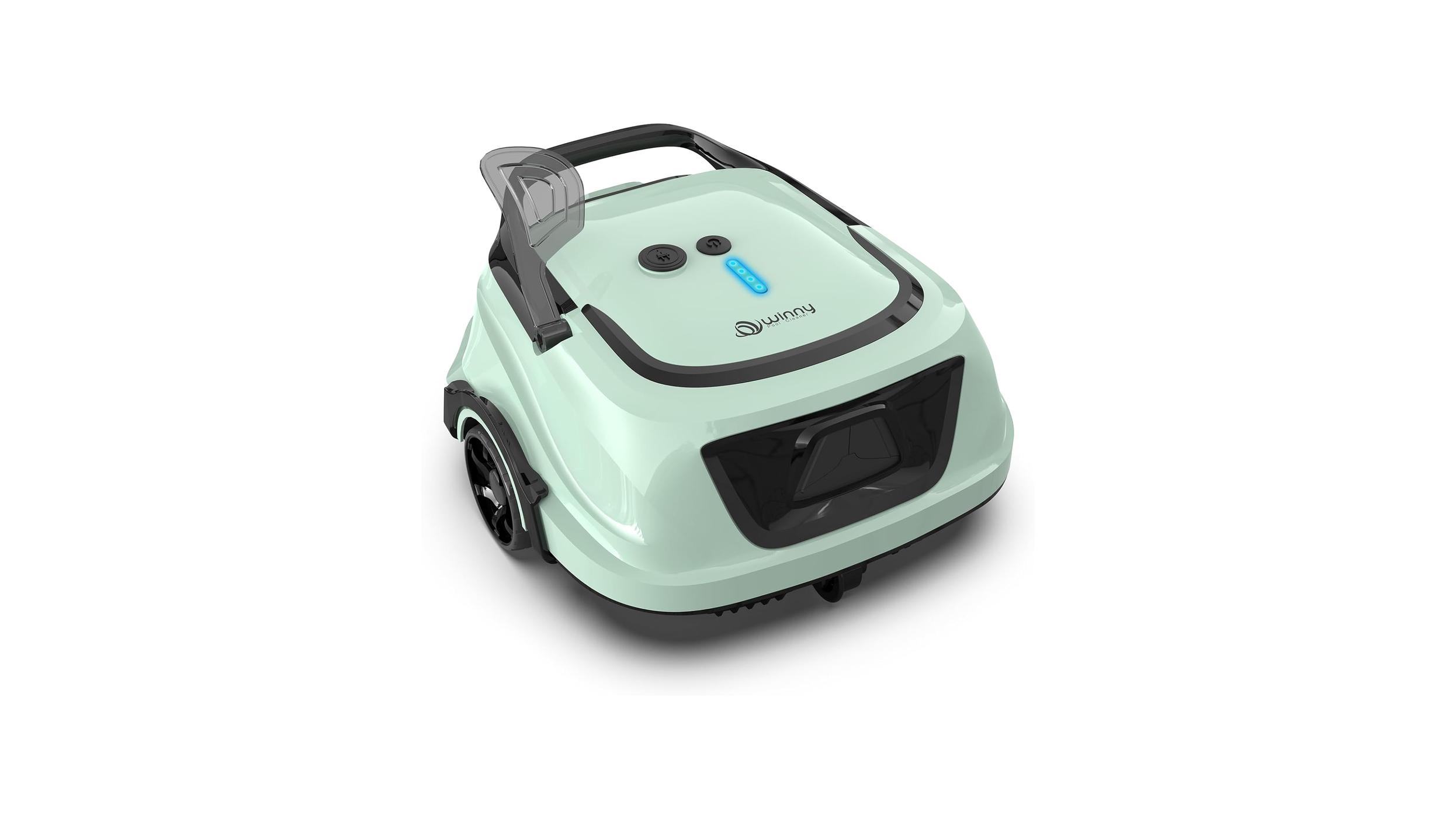 Cordless Robotic Pool Vacuum for Above Ground Pools Self-Par
