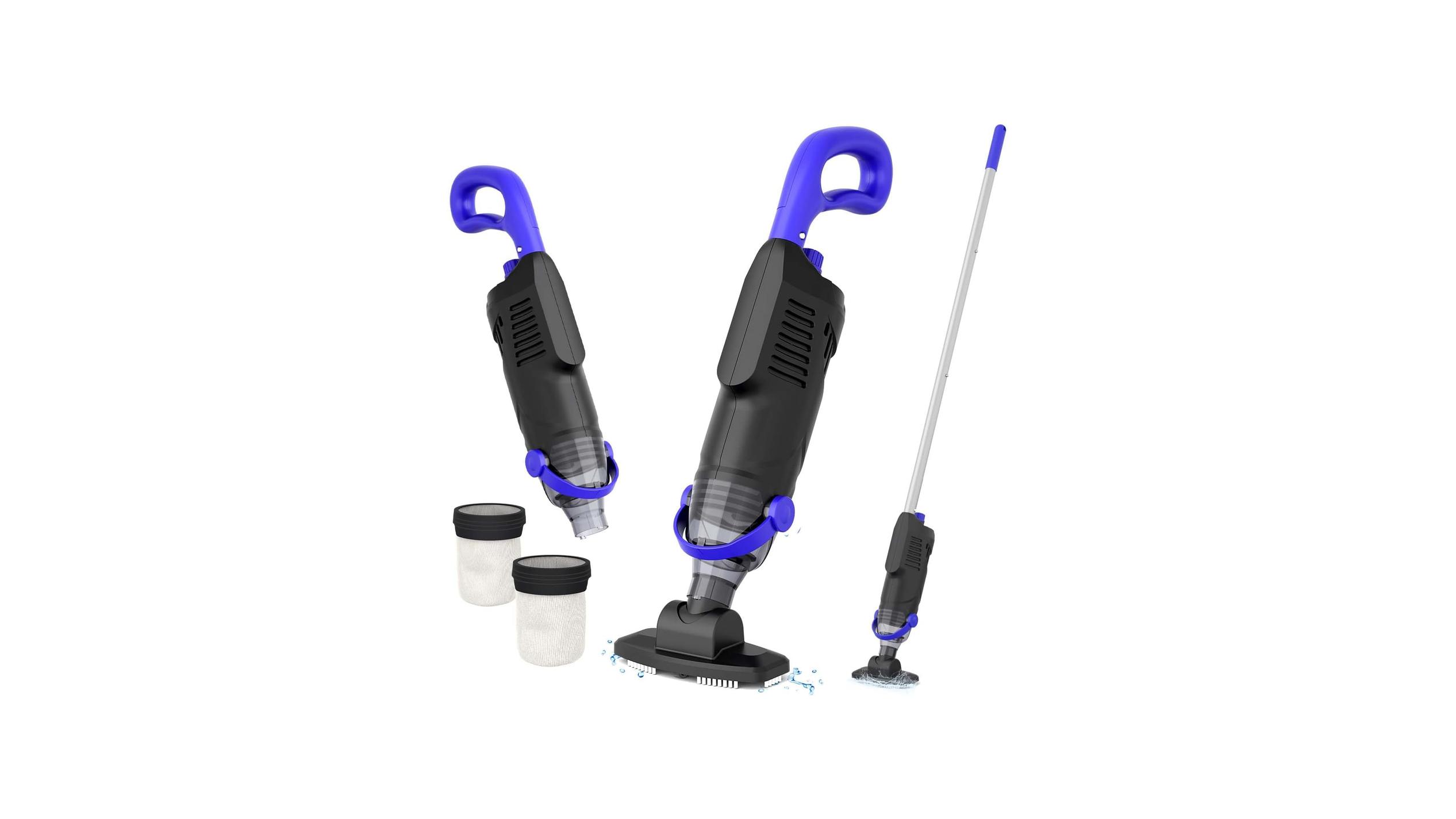Cordless Handheld Pool Vacuum, 18 GPM Strong Suction – In-De