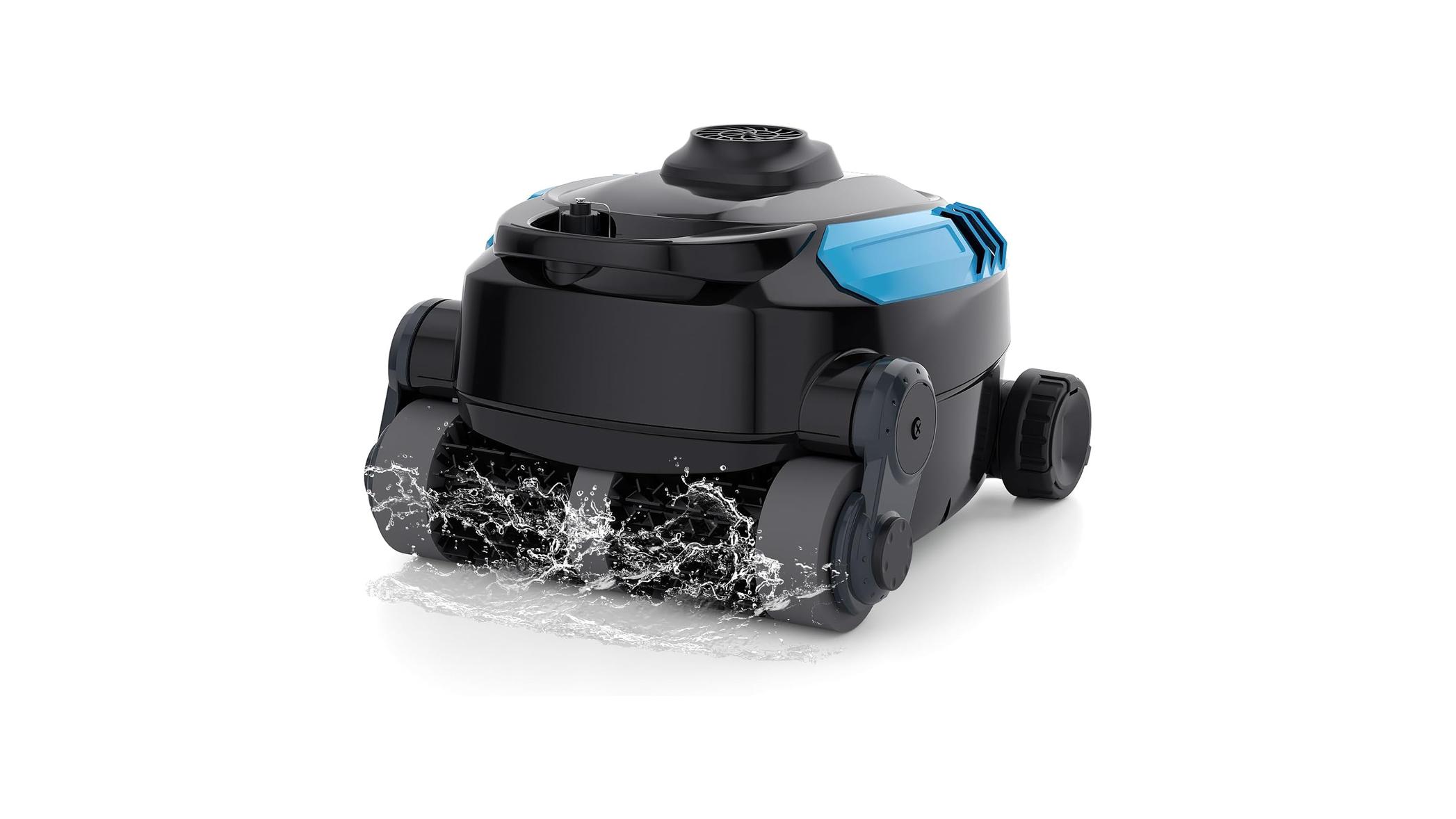 Cordless Robotic Pool Cleaner, Wall Climbing, Extended Batte