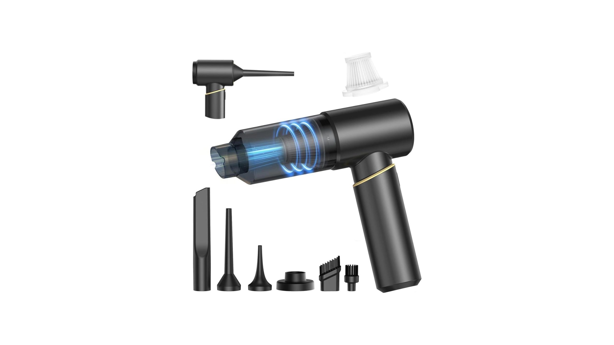 Hand Held Vacuum Cordless Rechargeable: 15000PA Powerful Suc